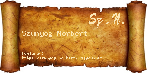 Szunyog Norbert névjegykártya